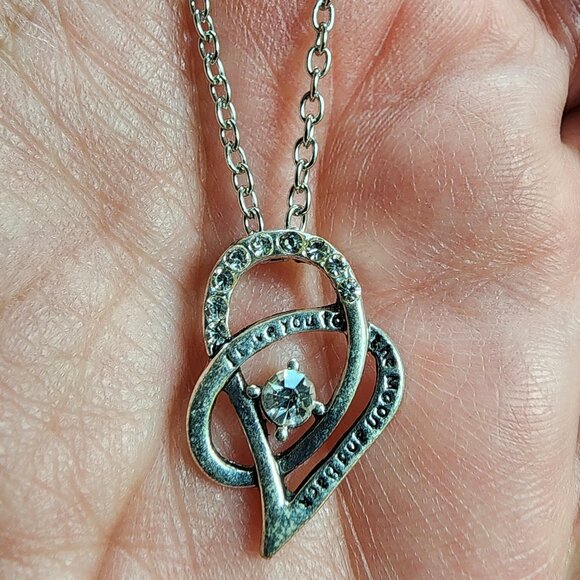 Amazon "I Love You To The Moon And Back" Pendant Necklace - Picture 1 of 16